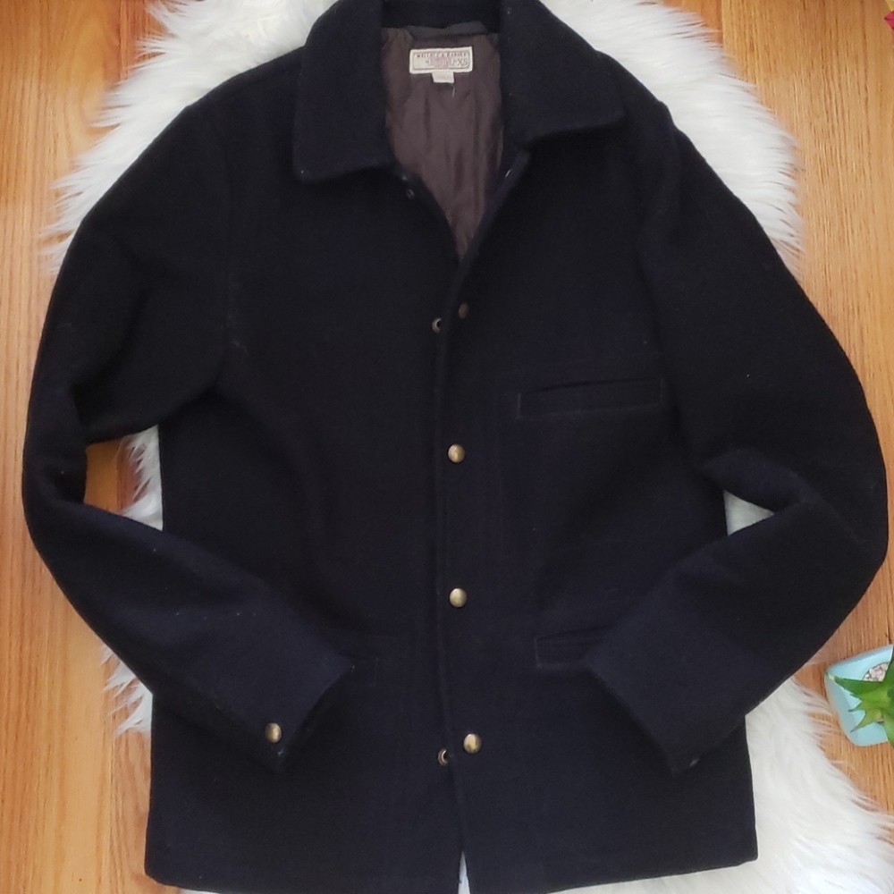 Wallace and Barnes JCrew Dark Navy Wool Coat